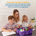 thumbnail image 3 of ECR4Kids 6-Compartment Large Plastic Caddy, Multipurpose Organization, Primary, 6-Pack, 3 of 9