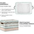 thumbnail image 3 of 2 Pack Fabric Storage Basket Modern Geometric Pattern Closet Storage Bins with Handles Foldable Baskets for Shelves Toy Organizer Home Office Decor Gifts, 3 of 7