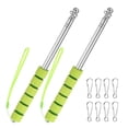 thumbnail image 1 of Uxcell 2-Pack Telescopic Handheld Flagpoles, 4.6ft/1.4m Stainless Steel Handheld Portable Extendable Flagpoles [Green], 1 of 7