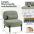 thumbnail image 2 of AECOJOY Chaise d'Appoint Sans Accoudoirs, Côté Rembourré pour Salon et Balcon, Vert Teddy, 2 of 9
