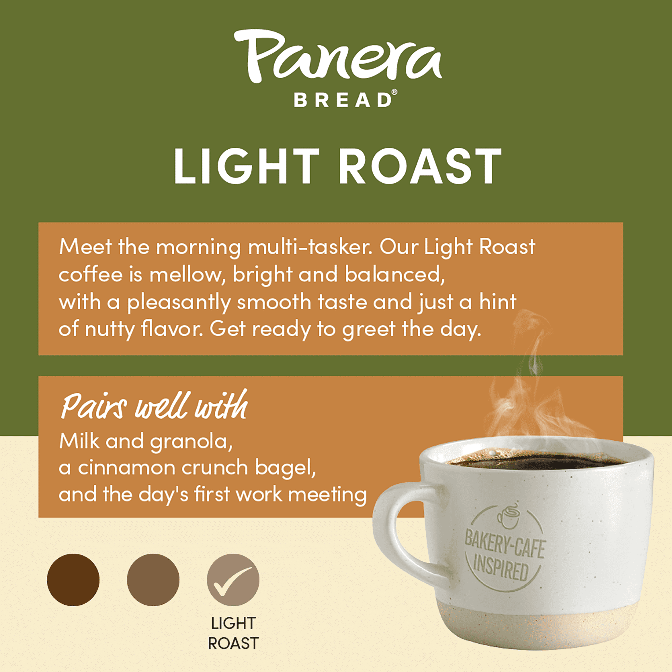 Panera Bread Light Roast Coffee, Single Serve 60 Count Pods (6 Packs of 10)