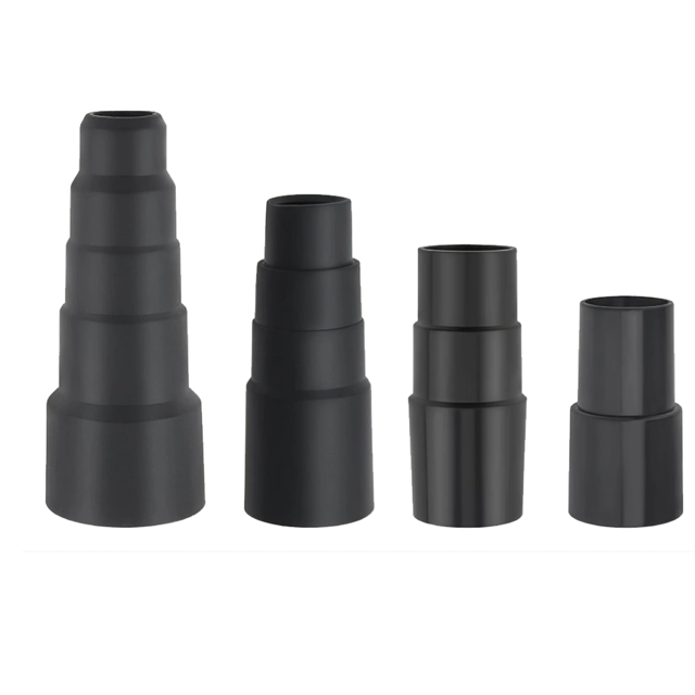 4PCS Vacuum Hose Adapter Kit Accessory Adapter 1 1/2 Inch to 1 3/8 Inch to 1 1/4 Inch 1 1/8 Inch to 1 3/8inch,4 x adapters of different diameters,Black