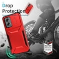 thumbnail image 3 of for Moto G Play 4G (2024) Case with Built-in Camera Lens Slide Cover, Heavy-Duty Shockproof Rugged Case Heavy Duty Bumper Shockproof Phone Cover for Moto G Play 4G (2024),Red, 3 of 7