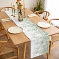 thumbnail image 3 of Table Runner 48 Inches Long for Kitchen Dining, Eucalyptus Leaves Dresser Scarf Farmhouse, Dining Table Decorations for Wedding/Parties, Summer Country Leaves Natural Plants 13 x 48 In, 3 of 8