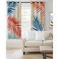 thumbnail image 1 of Tropical Botanical Blackout Curtains Light Blocking Print Window Curtains, Summer Colorful Palm Leaves Boho Thermal Insulated Window Drapes for Living Room Kitchen Cafe (2 Panels, 104"W x 84"L), 1 of 6