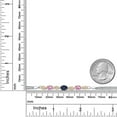 thumbnail image 4 of Gem Stone King 925 Silver and 10K Yellow Gold Blue Sapphire and Pink Sapphire and White Lab Grown Diamond Bracelet for Women (2.26 Cttw, Gemstone September Birthstone, Oval, Wheat Chain, 6.5 inches), 4 of 5
