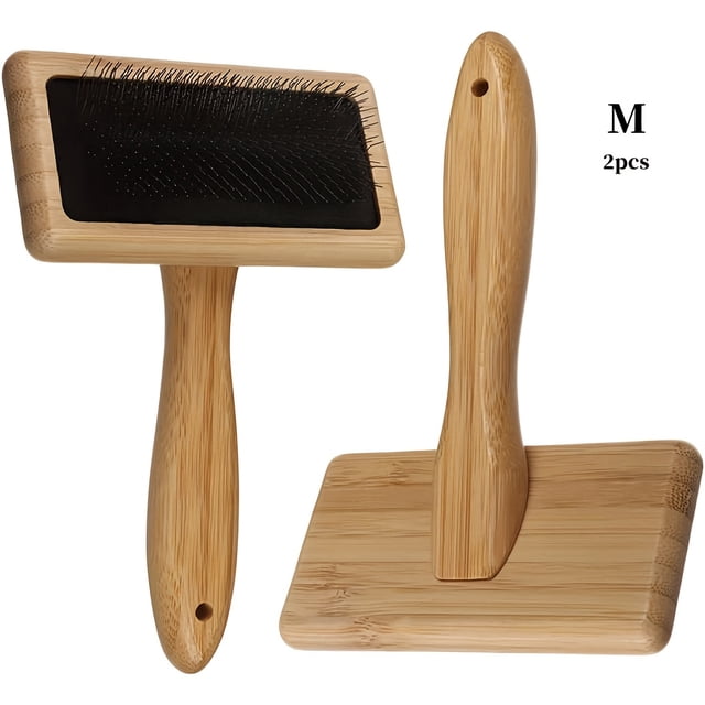 CNKOO Wool Carding Machine Needle Brush Handmade Wool Comb Craft Wool Needle Tool with Solid Wood Handle Pet Comb Spinning and Weaving for DIY Handicraft Felt Projects ZZZ