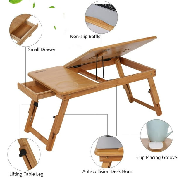 Dilwe Foldable Laptop Desk Portable Adjustable Notebook Stand
