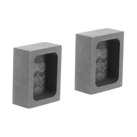 2 PCS Graphite Molds for Casting Metal Smelting Candle Making Kit Maker Black