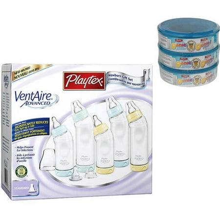 Playtex Newborn Bottle Gift Set with Bonus Diaper Genie Refills