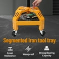 thumbnail image 3 of 300LBS Mobile Rolling Gear Seat, Smooth Rolling Mobility, Ultimate Comfort, Adjustable & Versatile, Spinning Gear Tray, Yellow, 3 of 9