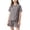 Gray, variant on 2 PC Girls Homewear Set Soft Linen-Like Short Sleeve Crew Neck T-Shirt and Elastic Waist Shorts Breathable Casual Outfit for Teens 11-18 Years