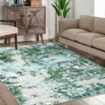 thumbnail image 2 of Huisuilinss Large Machine Washable Area Rug, Anti-Slip Accent Abstract Watercolor Design Ultra-Thin Carpet Throw Rug,Low Pile Office Distressed Accent Throw Rug for Bedroom Living Room, 2 of 7