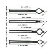 KFFKFF Blacksmith Tongs 18” 4 PCS V-Bit Bolt Wolf Jaw Z V-Bit Gripping Tongs