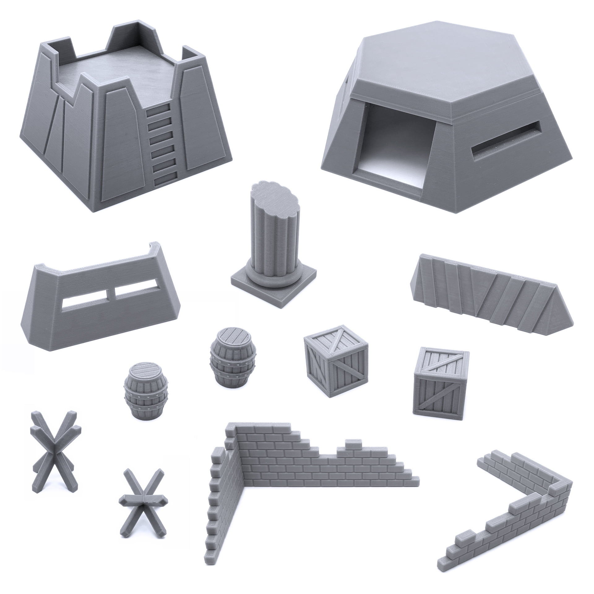 Scenery Bundle, Terrain Scenery for Tabletop 28mm Miniatures Wargame, 3D  Printed and Paintable, EnderToys