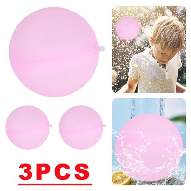 (Rosa) Silicona Globo Recargable Explosión Reutilizable Juguete Silicona