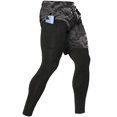 thumbnail image 1 of Mens 2 in 1 Running Pants, gym Workout compression Pants for Men Training Athletic Pants, 1 of 1