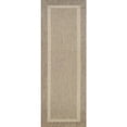 thumbnail image 2 of Couristan 2.25' x 11.75' Bordered Indoor Outdoor Area Throw Rug Runner - Beige and Brown, 2 of 5
