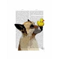 thumbnail image 3 of Fab Funky 20x24 Black Modern Framed Museum Art Print Titled - German Shepherd Dog and Duck, 3 of 5