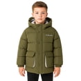 thumbnail image 4 of HILEELANG Kids Big Boys Warm Light Weight Padded Puffer Jacket with Hood Water-Resistant Winter Coat for Kids 6-13, Olive Green Outdoor Style, 4 of 11