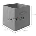 thumbnail image 7 of Casafield Set of 6 Fabric Storage Cube Bins, Gray - 13" Collapsible Foldable Cloth Baskets for Shelves and Cubby Organizers, 7 of 7