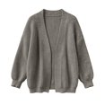 thumbnail image 4 of Womens Cardigan Sweaters Knit Plus Size Summer Outfits Workout Tops for Women Casual Tops for Women Oversized Shirts for Women Cute Tops Loose Fit Lightweight,Gray2,A, 4 of 4