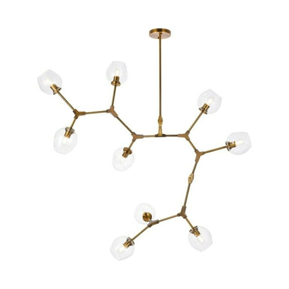 Cavoli 9 lights brass chandelier
