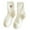 White-4C-home supplies, variant on Home Valentine's Day Cute Socks White Puffy Thickened Fleece Socks for Fall and Winter Warm Cozy Floor Socks Mid-Calf Soft Nylon Polyester Blend Gifts