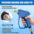 thumbnail image 5 of Short Pressure Washer Gun with Swivel, Power Washer Gun Handle with 1/4” Quick Connector Couple and 3/8" Male Plug - 5000 PSI 10 G.P.M$$Tools, 5 of 7