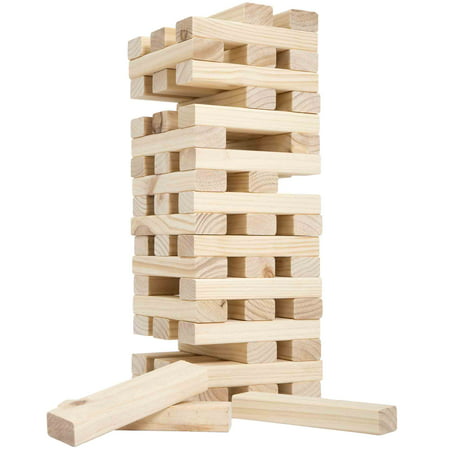 Nontraditional Giant Wooden Blocks Tower Stacking Game, Outdoor Yard Game, For Adults, Kids, Boys and Girls by Hey! (Best Outdoor Games For Large Groups)