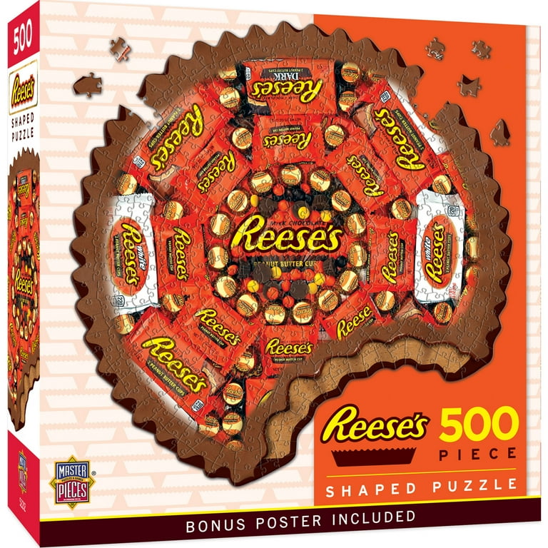 MasterPieces Hershey's Reese's 500 Piece Shaped Jigsaw Puzzle for