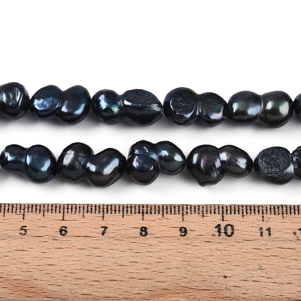 Natural Nucleated Baroque Keshi Pearl Beads Strands Cultured Freshwater Pearl Dyed Gourd11.5~19.5x8~14.5x8~11mm 15.35~15.94 inch(39~40.5cm)