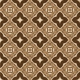 thumbnail image 1 of Ahgly Company Machine Washable Indoor Square Transitional Red Brown Area Rugs, 6' Square, 1 of 7