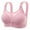 Pink, variant on Women's Large Size No Steel Ring Tube Top Bra Thin Breathable Comfortable Support Gather Small Back Four Button Underwear
