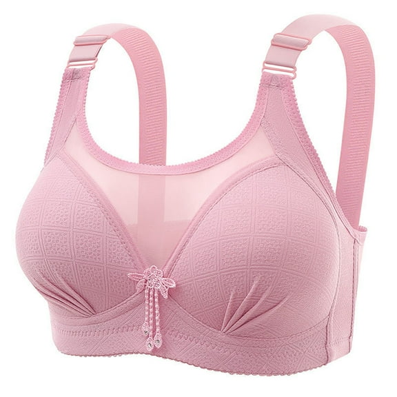Everyday Bras for Women Sports Bra Bandeau plus Sized Sports Bra Compression Bras Sports Bra with Cups Women's Sports Bra Small Sports Bras for Women Bra for Women with Support Wire Push up Pink 36/80