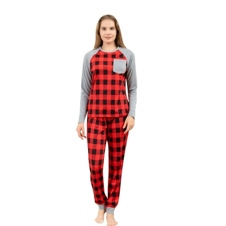 

DNDKILG Christmas Pajamas for Family Funny Xmas Pajamas for Family Women L