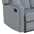 thumbnail image 5 of AC Pacific Reclining Dale Fabric Upholstered Sofa, Grey, 5 of 9