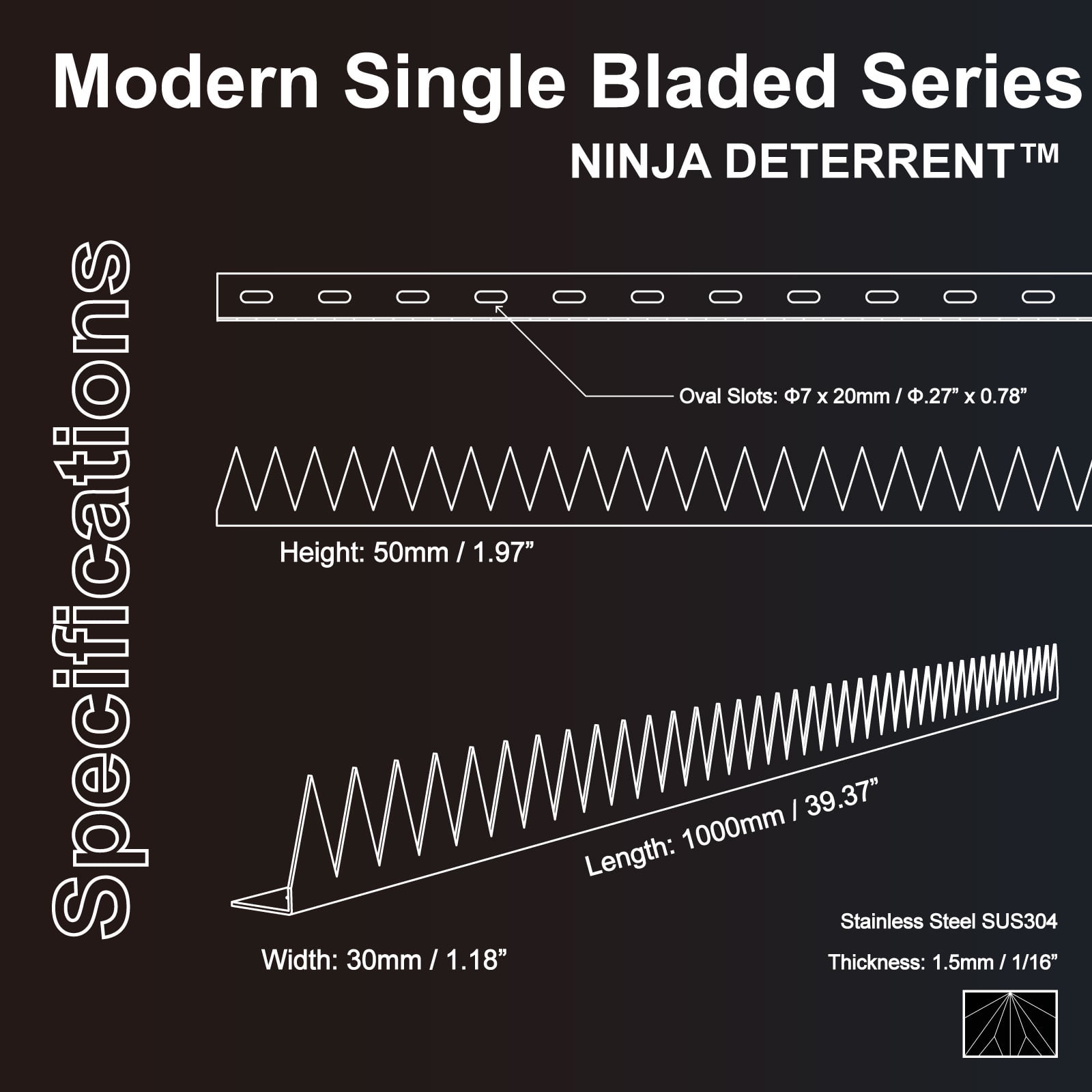 Ninja Deterrent™ | Fence Spikes Wall Spikes Anti Climb Home Security Guard | GizaGiza  Single Bladed 1.0m White | Bird Spikes