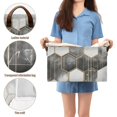 thumbnail image 5 of Yayeee Foldable Storage Basket for Shelves with Handles Waterproof Cloth Bins, Gray Hexagons, 5 of 7