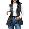 thumbnail image 2 of Puffer Vest Women Women's Casual Winter Long Puffer Sleeveless Puffy Jackets Coat With Pockets, 2 of 6