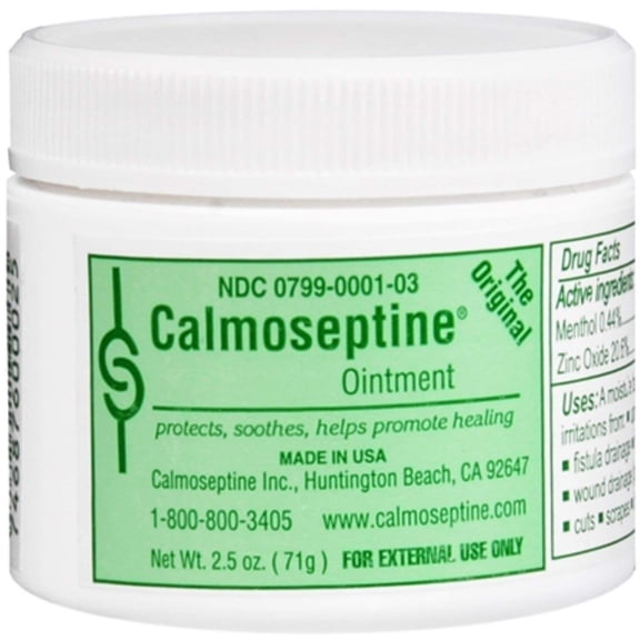 Calmoseptine Original Ointment Protects & Promote Healing, 2.5 oz, 2-Pack