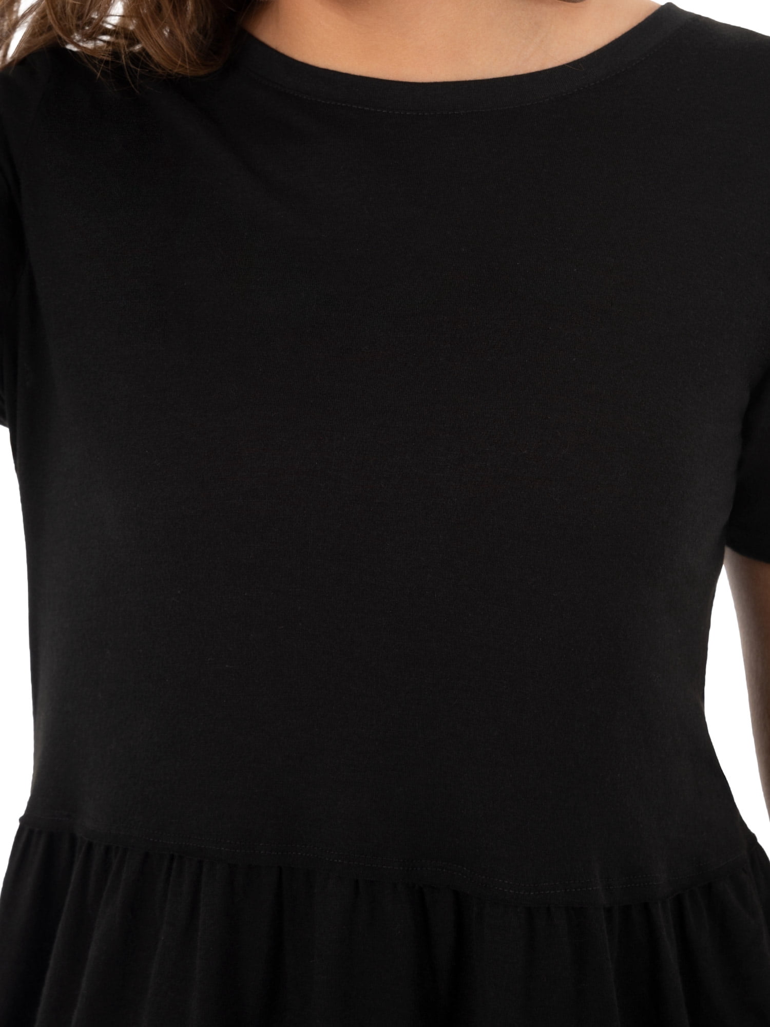 Wright's Womens Short Sleeve Peplum Waist Top