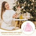 thumbnail image 4 of Uxcell 3 x 4 Inch Satin Bags with Drawstring, Gift Bags for Jewelry Candy Christmas Party 6 Pcs Pink, 4 of 7