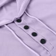 thumbnail image 7 of UngA Womens Hoodie Long Sleeve Shirts Fall Fashion V Neck Sweatshirts with Buttons Casual Trendy Pullover Tops Oversized Hoodie Women (Purple,S), 7 of 7