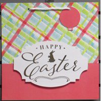 Easter -wal-mart Lq Sq Gift Bag Plaid Easter