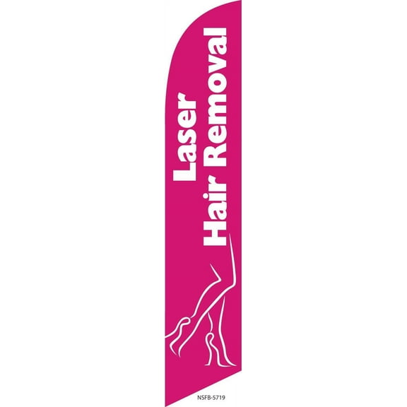 Laser Hair Removal Advertising Feather Banner Swooper Flag, Replacement Flag Only