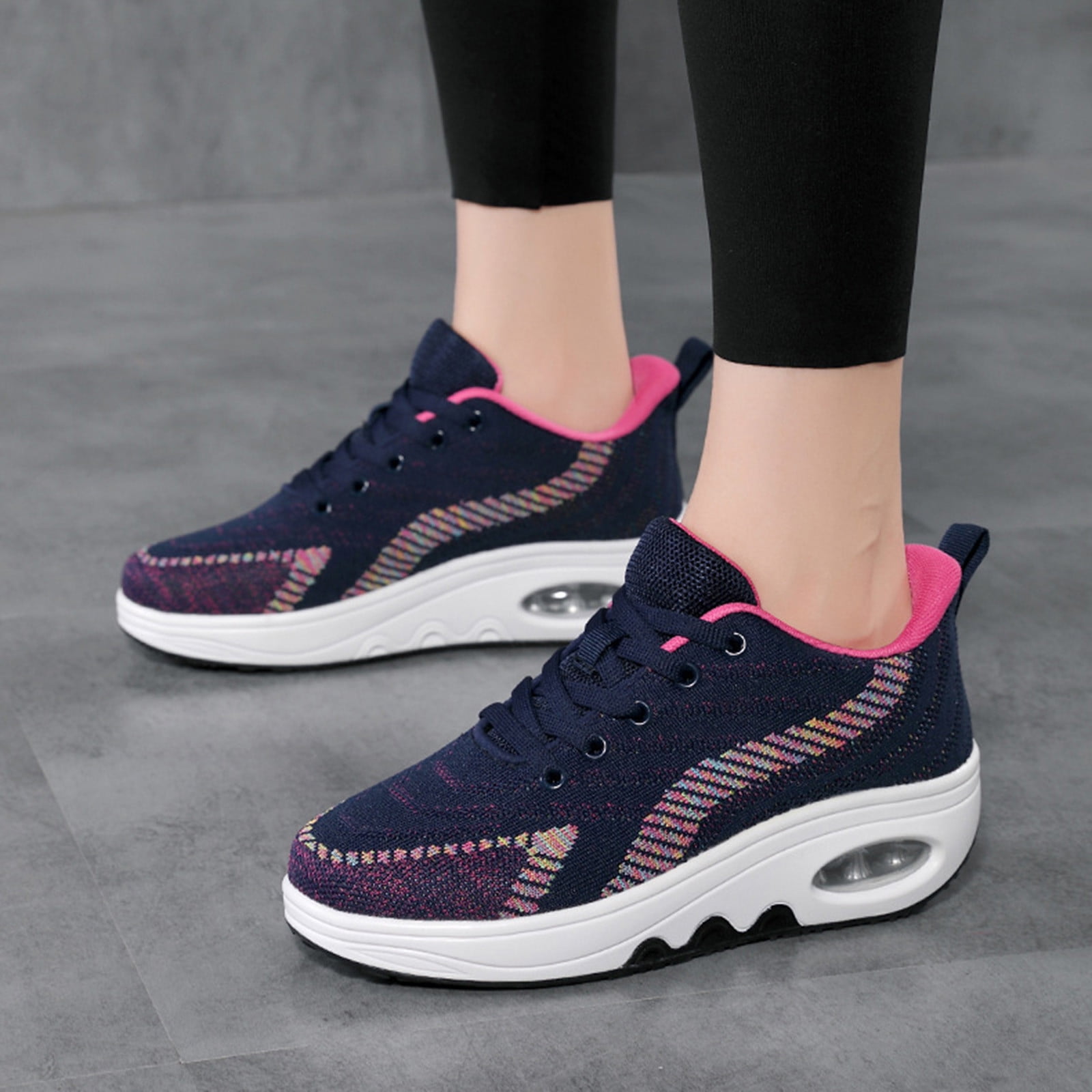 Women Casual Sports Shoes Breathable Mesh Height-increasing Shoes