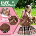 thumbnail image 4 of GASTROPOD Dog Dresses for Small Dogs Girl,Acrylic Pet Clothes,Soft Touch with Plaid Dog Clothes,Brown,S, 4 of 7