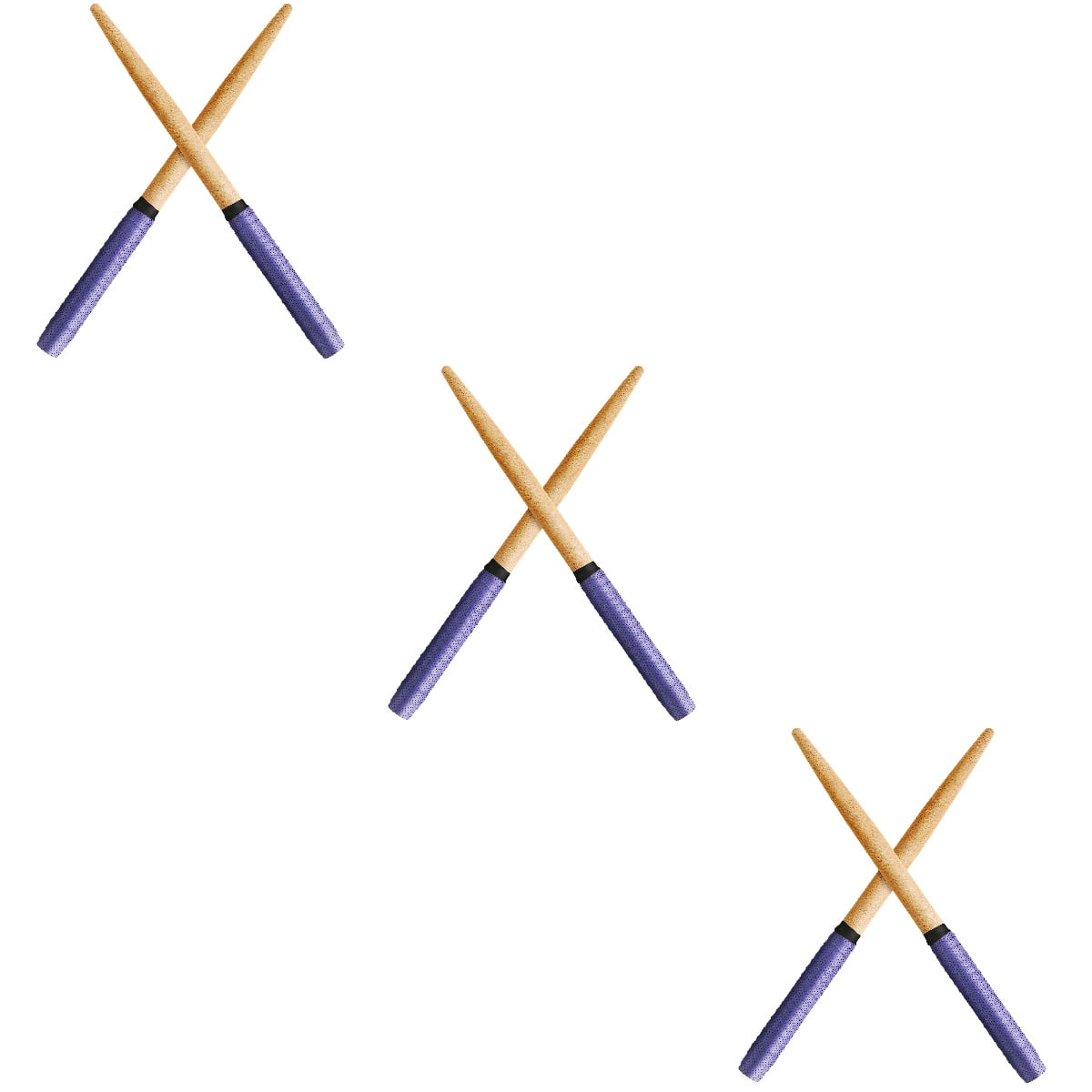Hemoton 3 Pairs Drumsticks Portable Drum Sticks Lightweight Sticks for Drum