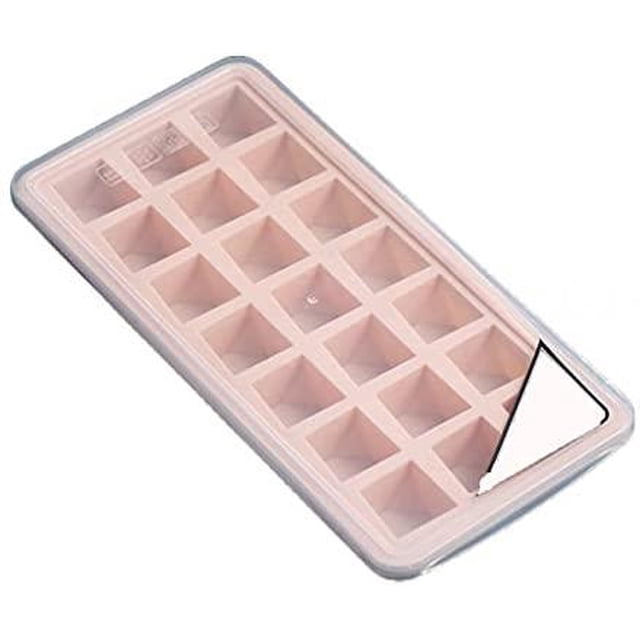 Silicone Ice Cube Trays with Lids, 21 Grid Ice Cube Tray Molds with Spill-resistant Removable Lid